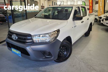 White 2018 Toyota Hilux Dual Cab Utility Workmate