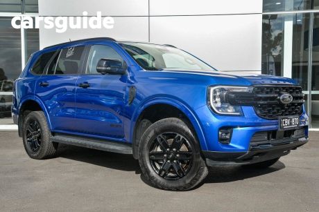 Blue 2022 Ford Everest SUV Sport