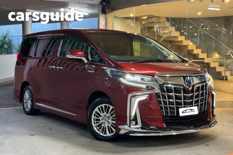 Red 2021 Toyota Alphard Commercial