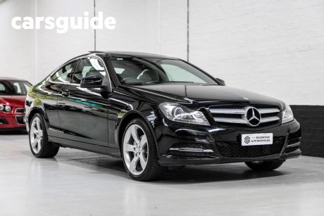 Black 2013 Mercedes-Benz C180 Coupe BE