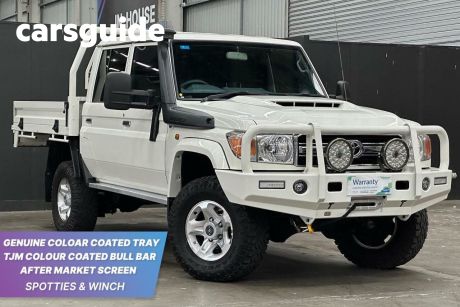 White 2017 Toyota Landcruiser Double Cab Chassis GXL (4X4)