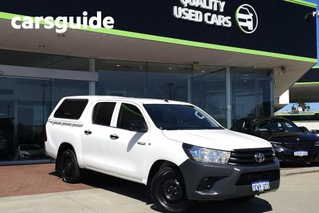 White 2015 Toyota Hilux Dual Cab Utility Workmate