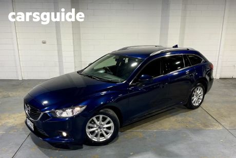 Blue 2015 Mazda 6 Wagon Sport Safety
