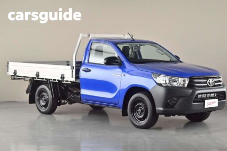 Blue 2018 Toyota Hilux Cab Chassis Workmate
