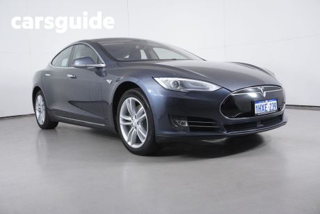 Grey 2015 Tesla Model S Hatchback 85