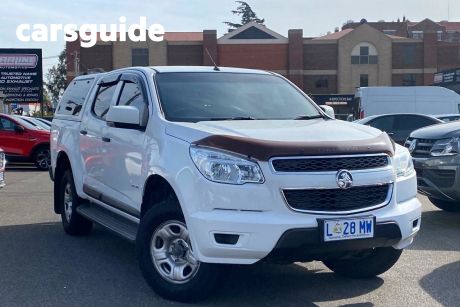 White 2014 Holden Colorado Crew Cab Chassis LX (4X2)