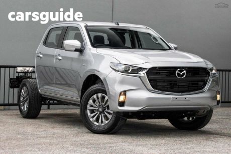 Silver 2023 Mazda BT-50 Dual Cab Chassis XT (4X4)