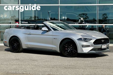 Silver 2018 Ford Mustang Convertible GT 5.0 V8