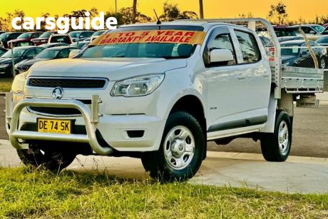 White 2012 Holden Colorado Ute Tray RG LX Cab Chassis 2dr Spts Auto 6sp 4x4 2.8DT