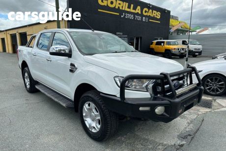 White 2015 Ford Ranger Ute Tray PX MkII XLT Utility Double Cab 4dr Spts Auto 6sp 4x4 3.2DT