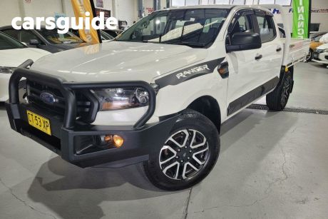 White 2019 Ford Ranger OtherCar PX MkIII MY20 XL Cab Chassis Double Cab 4dr Spts Auto 6sp, 4