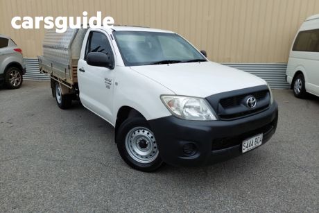White 2008 Toyota Hilux Cab Chassis Workmate