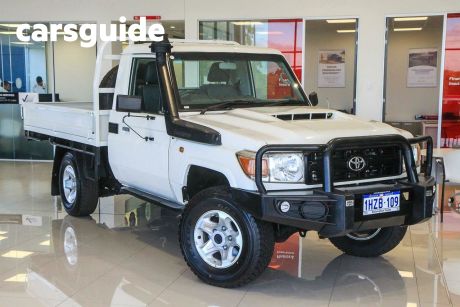 White 2017 Toyota Landcruiser Cab Chassis Workmate (4X4)