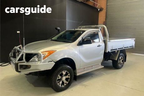 Silver 2013 Mazda BT-50 Cab Chassis XT (4X4)