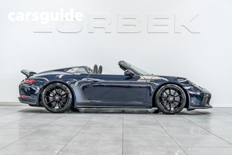 Blue 2020 Porsche 911 Convertible Speedster