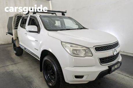 White 2013 Holden Colorado Crew Cab Chassis LX (4X2)