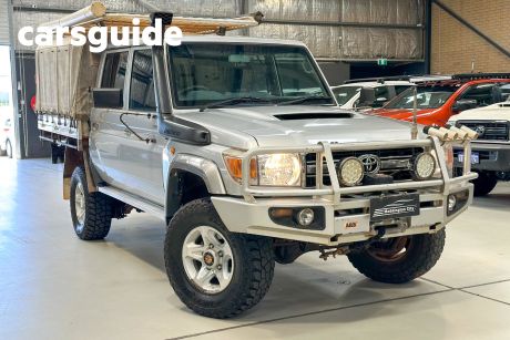 Silver 2014 Toyota Landcruiser Double Cab Chassis GXL (4X4)