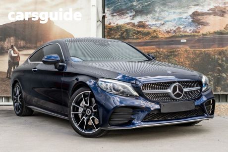 Blue 2018 Mercedes-Benz C-CLASS Coupe C300 C205