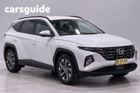 White 2022 Hyundai Tucson Wagon Elite (awd)