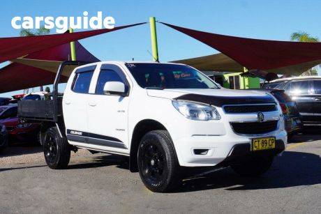 White 2013 Holden Colorado Crew Cab Chassis LX (4X2)