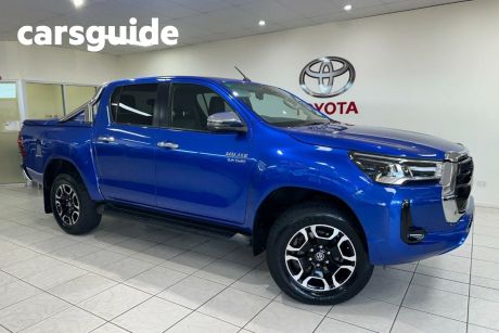 Blue 2021 Toyota Hilux Ute Tray 4x4 SR5 2.8L T Double