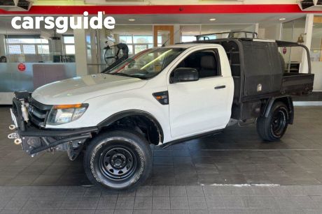 White 2012 Ford Ranger Ute Tray PX XL Cab Chassis Single Cab 2dr Man 6sp, 4x4 1405kg 3.2DT