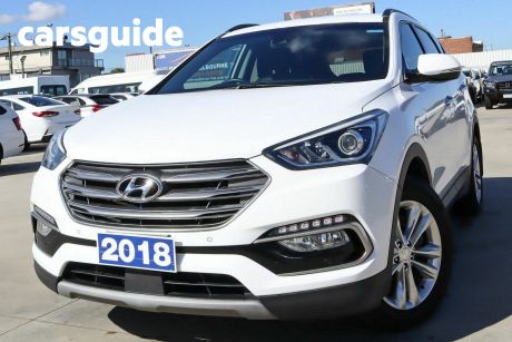 White 2018 Hyundai Santa FE Wagon Elite Crdi (4X4)
