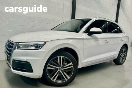 White 2018 Audi Q5 Wagon 2.0 TDI Quattro Design