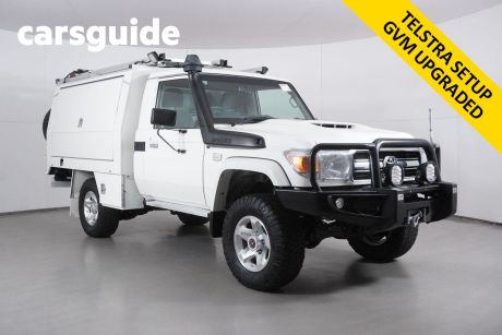 White 2018 Toyota Landcruiser Cab Chassis GXL (4X4)