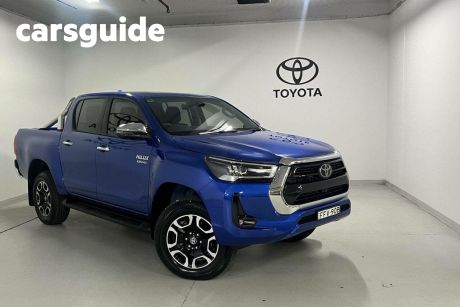 Blue 2023 Toyota Hilux Ute Tray SR5 Double Cab