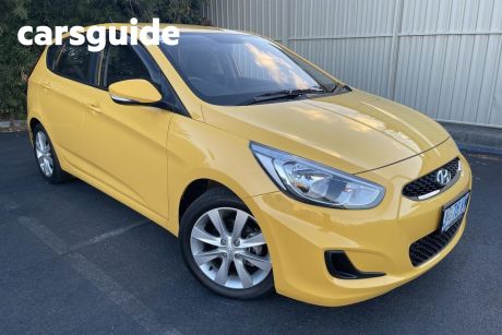 Yellow 2019 Hyundai Accent Hatchback Sport