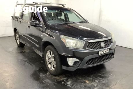 Black 2012 Ssangyong Actyon Sports Double Cab Utility SPR (4X4)