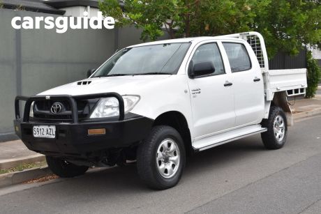 White 2011 Toyota Hilux Dual Cab Chassis SR (4X4)
