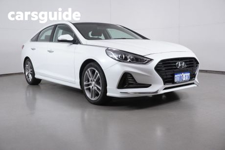 White 2018 Hyundai Sonata Sedan Active