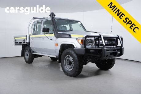 Silver 2023 Toyota Landcruiser 70 Series Double Cab Chassis LC79 Workmate