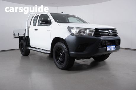 White 2016 Toyota Hilux X Cab Cab Chassis Workmate (4X4)