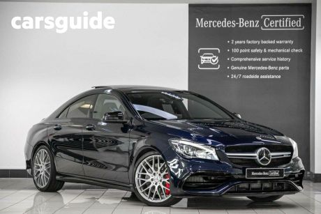 Blue 2017 Mercedes-Benz CLA45 Coupe 4Matic (fuel Efficient)