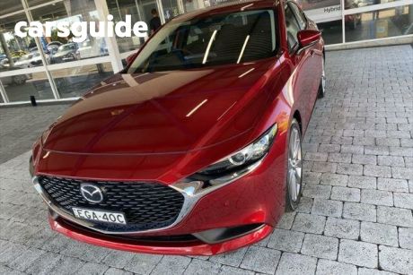 Red 2019 Mazda 3 Sedan G20 Evolve