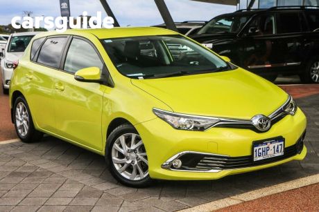 Yellow 2017 Toyota Corolla Hatchback Ascent Sport