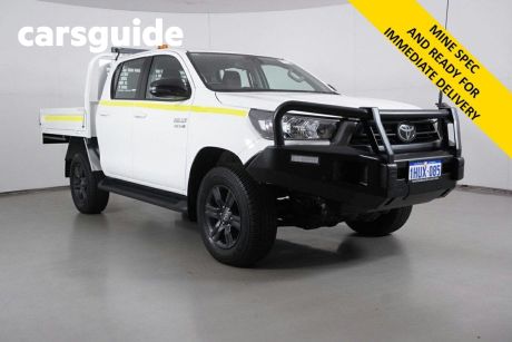 White 2023 Toyota Hilux Double Cab Chassis SR (4X4)