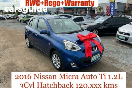 Blue 2016 Nissan Micra Hatchback TI