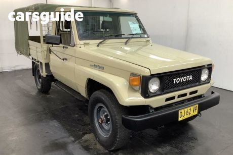 Beige 1989 Toyota Landcruiser Cab Chassis (4X4)