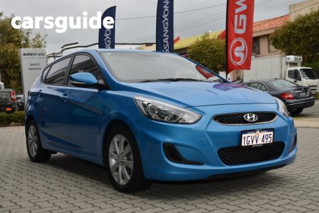 Blue 2019 Hyundai Accent Hatchback Sport