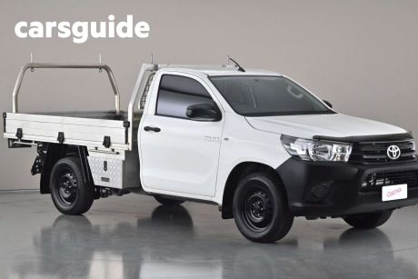 White 2018 Toyota Hilux Cab Chassis Workmate