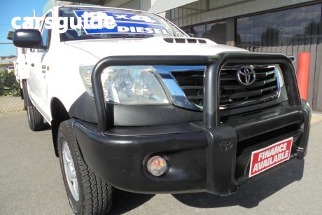 White 2013 Toyota Hilux Dual Cab Chassis SR (4X4)