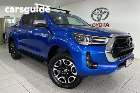 Blue 2021 Toyota Hilux Ute Tray 4x4 SR5 2.8L T Double