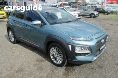Blue 2020 Hyundai Kona Wagon Elite (fwd)