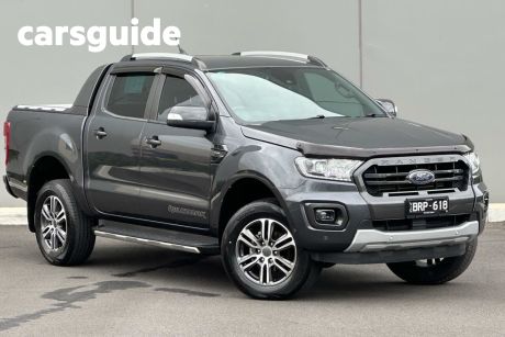 Grey 2021 Ford Ranger Double Cab Pick Up Wildtrak 2.0 (4X4)