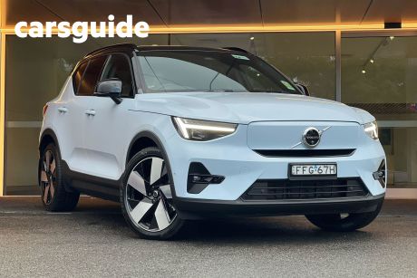 Blue 2023 Volvo XC40 Wagon Recharge Twin Pure Electric