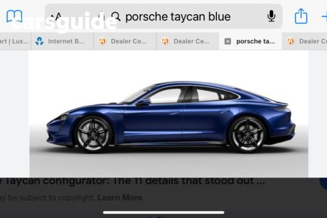 Blue 2023 Porsche Taycan Coupe